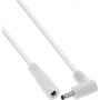 InLine® DC-Verlängerungskabel, gewinkelter Stecker, 3,5 x 1,35 mm, weiß, 0,5 m