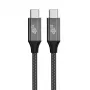 TB Geflochtenes USB 3.2 Gen 2 Kabel USB-C zu USB-C, 1 m, 100 W, Schwarz