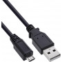 InLine USB 2.0 Kabel USB-A auf Micro-USB B, 1 m, Schwarz