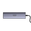 UGREEN 60515 7-in-1 USB-C-Multiport-Adapter, 4K HDMI, Gigabit-Ethernet, 100 W PD, Grau
