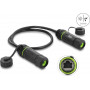 Delock Dual-Kabelverbinder RJ45-Buchse auf RJ45-Buchse Cat.6A für Installation mit M20 x 1,5 mm Gewinde IP68 staub- und wasserdicht 0,5 m Schwarz (91839)
