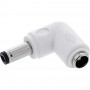 InLine® DC-Adapter, 5,5 x 2,1 mm, Stecker/Buchse, gewinkelt, weiß