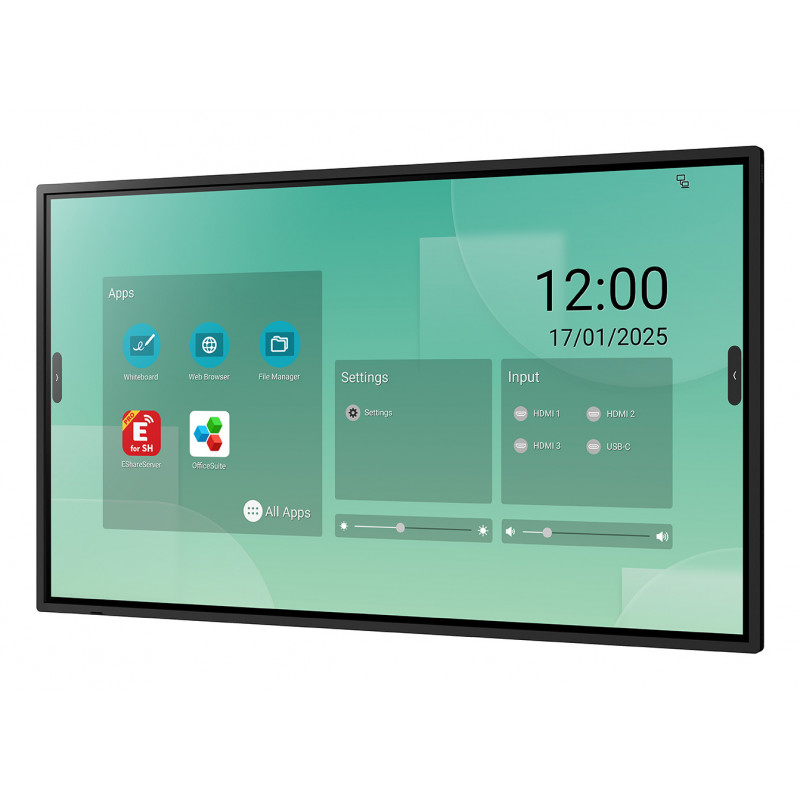 Sharp PN-LM431 43 inch UHD interaktives Display, LM-Serie, 500 cd/m², Infrarot-Touch, 20 Touchpunkte, Android SoC, USB-C, HDMI-Ausgang