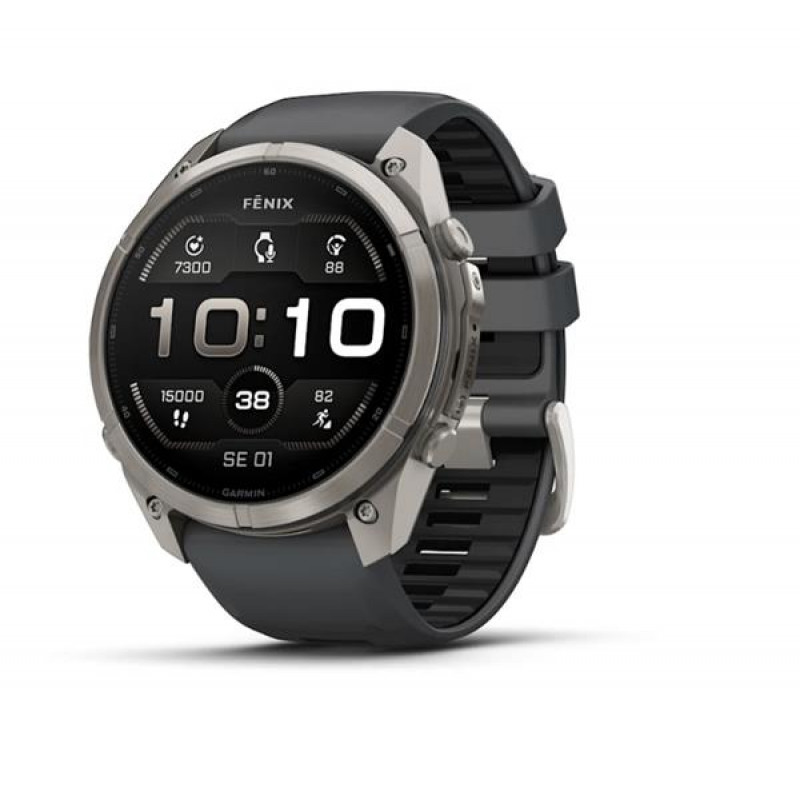 Garmin Fenix 9 Pro – 51mm Titan mit Graphit/Schwarzem Silikonarmband Smartwatch