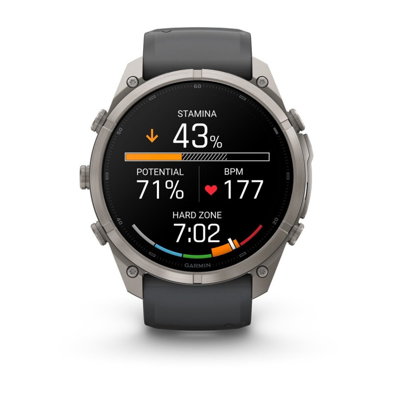 Garmin Fenix 9 Pro – 51mm Titan mit Graphit/Schwarzem Silikonarmband Smartwatch