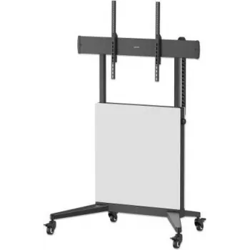 Manhattan mobiler TV-Ständer auf Rollen, 50–100 inch, 35–80 kg, höhenverstellbar Lift&Lock, Schwarz (462730)