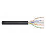DIGITUS Cat6 U/UTP Außen-Installationskabel, gelgefüllt, PE, AWG 23/1, 305 m Spule, schwarz