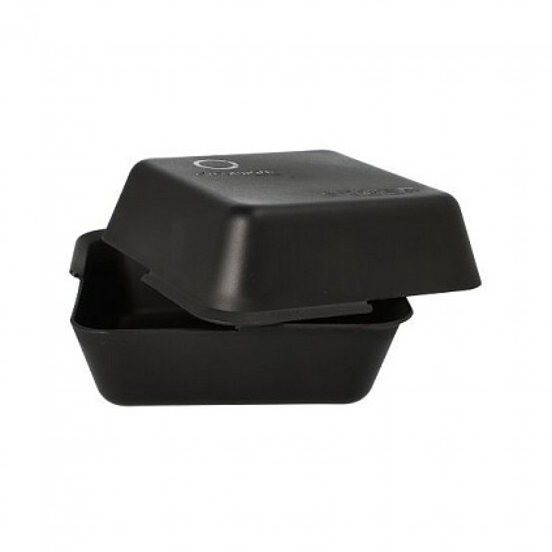 PAPSTAR Mehrweg-Menüboxen, 15,6 x 15,6 cm, Schwarz, 36 Stk. (96548)