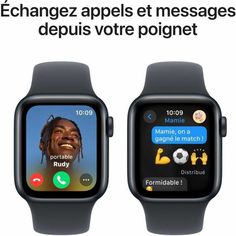 Apple Watch SE (GPS) 40 mm, Aluminiumgehäuse Mitternacht mit Sportarmband Mitternacht – S/M