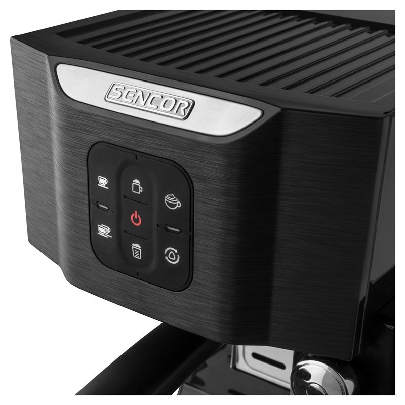 Sencor SES 4040BK Halbautomatische Kaffeemaschine, 1450 W, 20 bar, 1,4 l, Schwarz