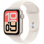 Apple Watch SE 3 (2025) GPS 40mm, Starlight Aluminiumgehäuse, Starlight Sportarmband S/M (MEH34)