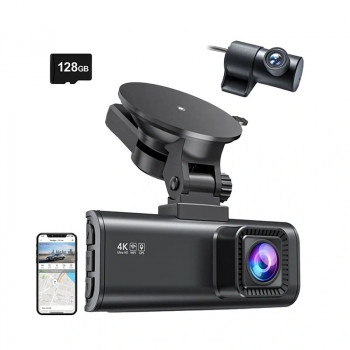 REDTIGER F7NP Wi-Fi 4K + 1080p Dashcam, 128GB