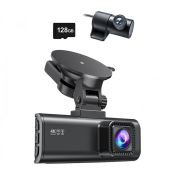 REDTIGER F7NP Wi-Fi 4K + 1080p Dashcam, 128GB