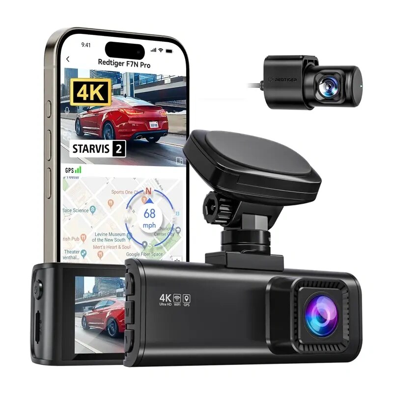 REDTIGER F7N Pro WiFi 4K + 1080p Dashcam