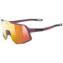 Uvex Sequenze CV Fahrradbrille, Cranberry Matt / Mirror Red