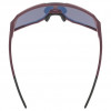 Uvex Sequenze CV Fahrradbrille, Cranberry Matt / Mirror Red