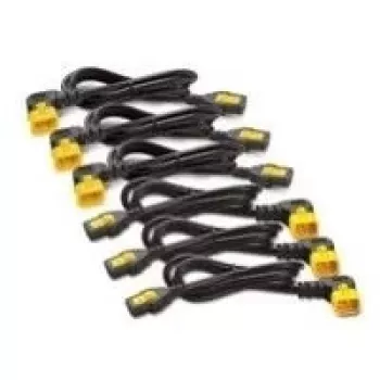 APC AP8702R Netzkabel-Kit, 6 Stück, verriegelbar C13 auf C14 (90°), 0,6 m
