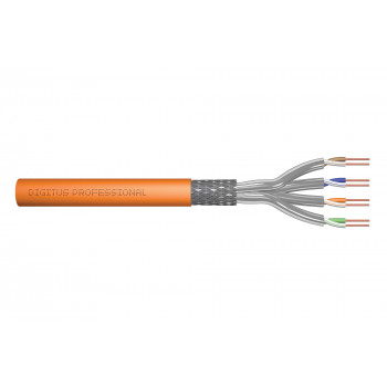 DIGITUS Cat7 S/FTP Installationskabel, B2ca, AWG 23/1, LSZH, 100 m, Orange
