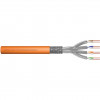 DIGITUS Cat7 S/FTP Installationskabel, B2ca, AWG 23/1, LSZH, 100 m, Orange
