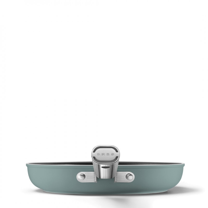 Smeg FPF2802EGM Bratpfanne, 28 cm, Keramik, Edelstahlgriff, Smaragdgrün