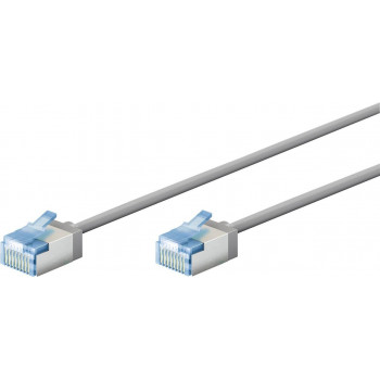 Goobay Slim Cat6a U/FTP Patchkabel RJ45, 1 m, Grau