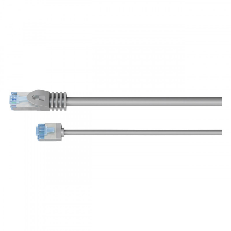 Goobay Slim Cat6a U/FTP Patchkabel RJ45, 1 m, Grau