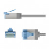 Goobay Slim Cat6a U/FTP Patchkabel RJ45, 1 m, Grau