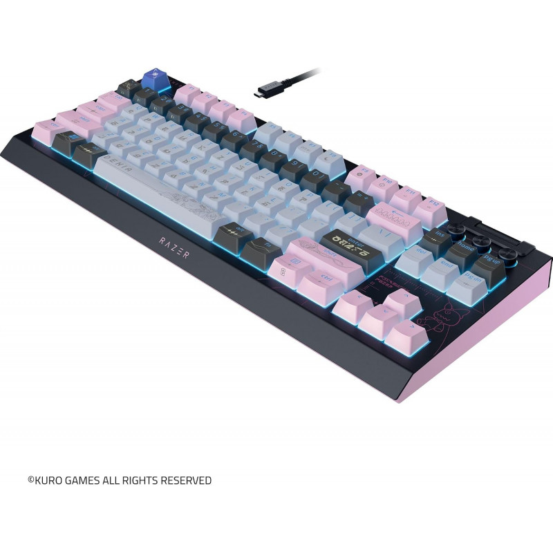 Razer BlackWidow V4 Tenkeyless HyperSpeed Wireless Gaming-Tastatur, US, Orange Switch, Wuthering Waves Edition