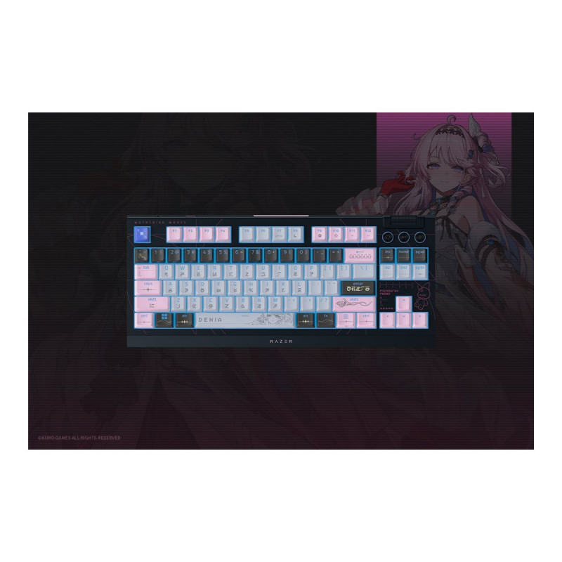 Razer BlackWidow V4 Tenkeyless HyperSpeed Wireless Gaming-Tastatur, US, Orange Switch, Wuthering Waves Edition
