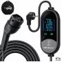 Qoltec Mobile EV-Ladegerät 2-in-1, Typ 2, 3,5 kW, 230 V, Schuko 16 A, LED, 5 m (53182)