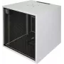 Silence Rack Office 12U 19 inch Schallschutzschrank mit leisem Lüfter und Glastür, 600 x 600 mm, Hellgrau (SRO126060)