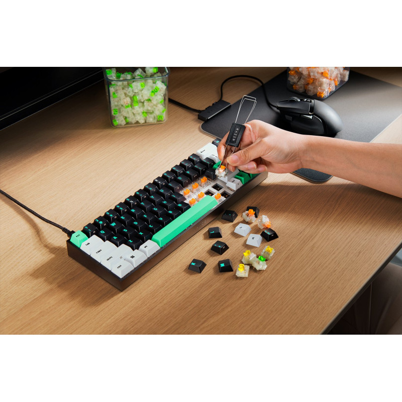 Razer Reclusa X Mini 65% mechanische Gaming-Tastatur, kabelgebunden, US, Razer Mechanical Switches Gen-3 (taktil), Schwarz