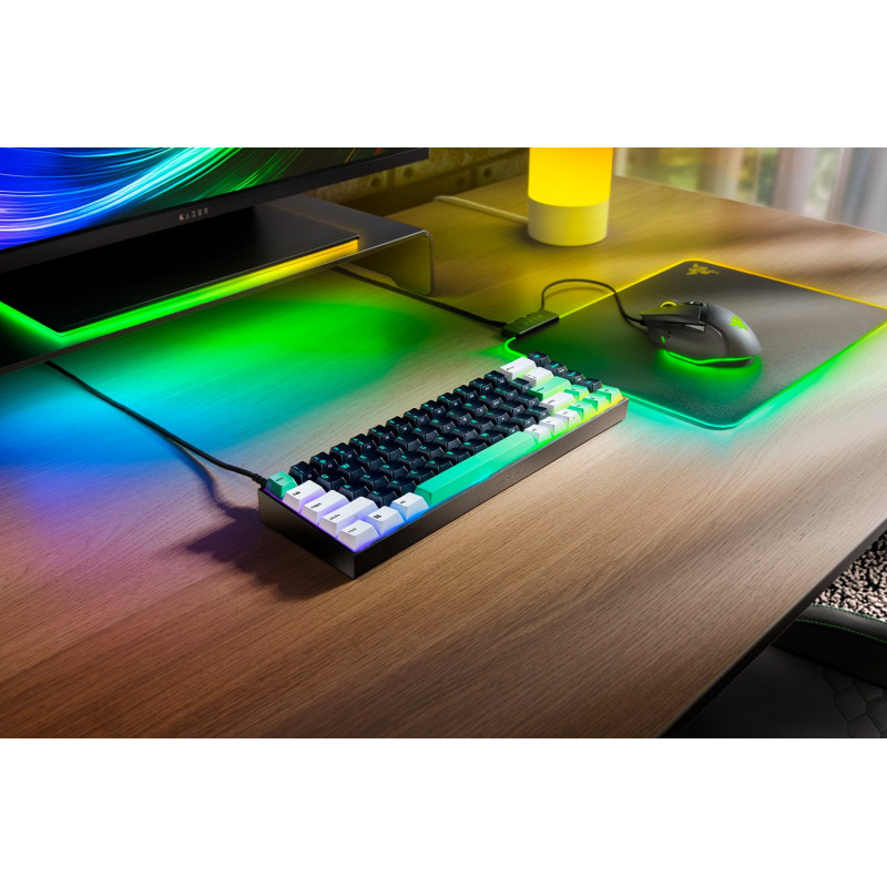 Razer Reclusa X Mini 65% mechanische Gaming-Tastatur, kabelgebunden, US, Razer Mechanical Switches Gen-3 (taktil), Schwarz