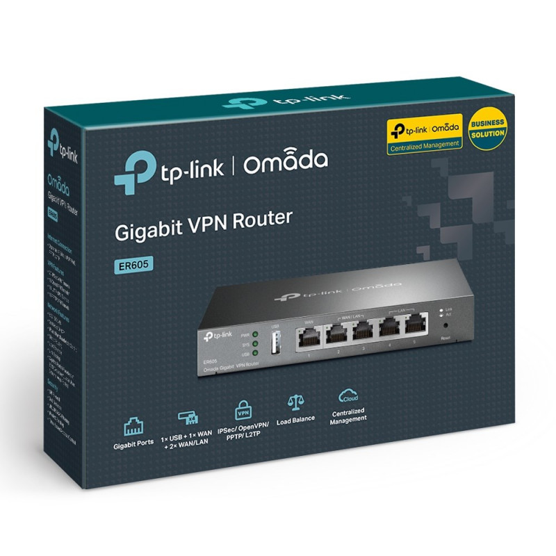 TP-Link ER605 (TL-R605) Gigabit-VPN-Router, Schwarz