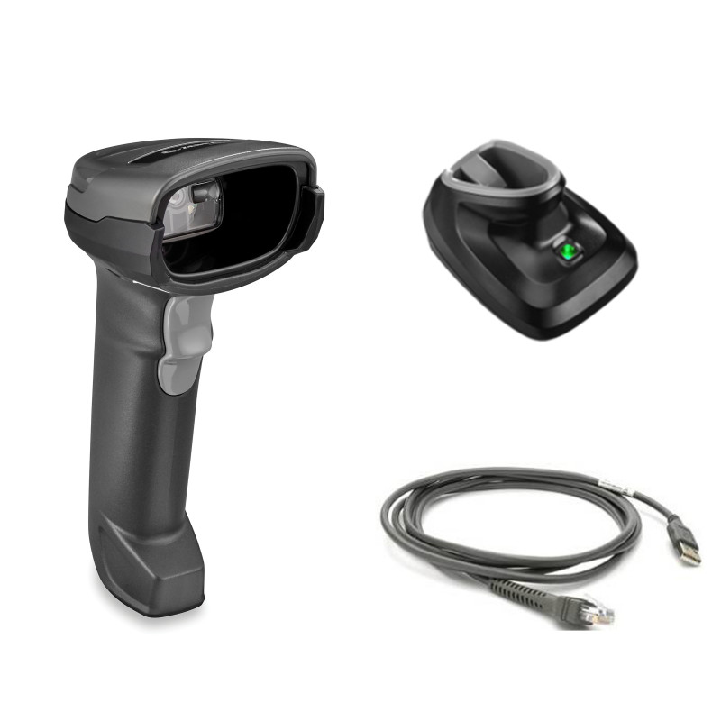 Zebra DS2278-SR Barcode-Scanner USB-Kit mit Präsentations-Cradle und geschirmtem USB-Kabel, Schwarz (DS2278-SR7U2100PRW)