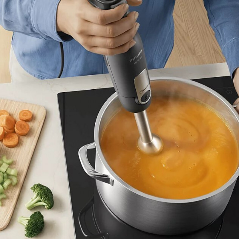 PHILIPS 3000 Serie Stabmixer mit Schneebesen, 1000W (HR2563/00)