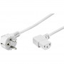 DSIT Gewinkeltes Netzkabel Schuko auf IEC C13, 2 m, Weiß