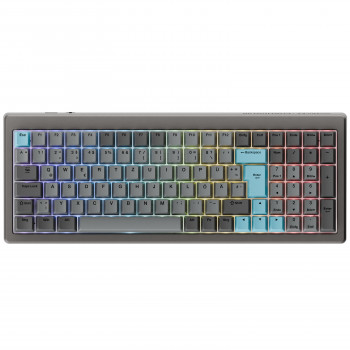 Ducky Cushion 98 Gaming-Tastatur, 96%, DE Layout (ISO), Shush Red Switches - Nickel (DKCUS2598-DSDEPHCC3H1)