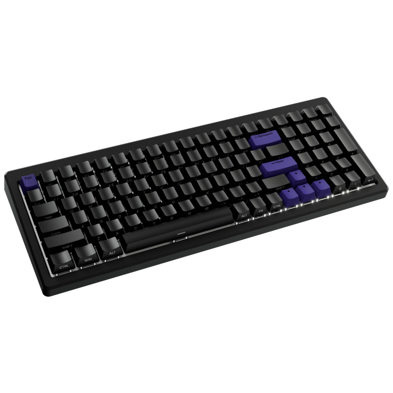 Ducky Cushion 98 Gaming-Tastatur, 96%, US-Layout (ANSI), Shush Red Switches – Mattschwarz
