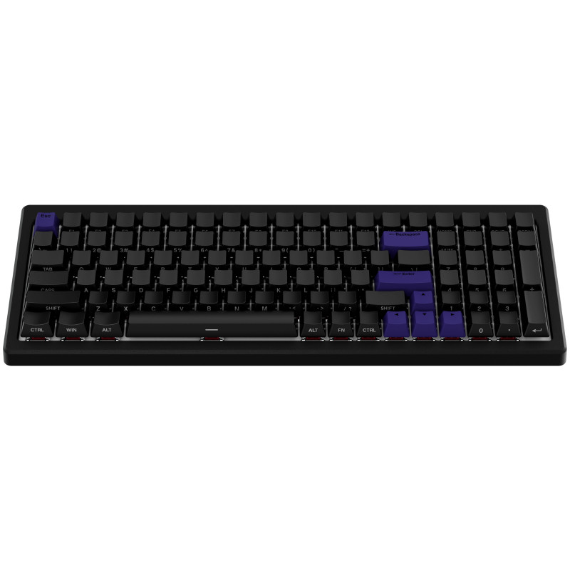 Ducky Cushion 98 Gaming-Tastatur, 96%, US-Layout (ANSI), Shush Green Switches – Mattschwarz