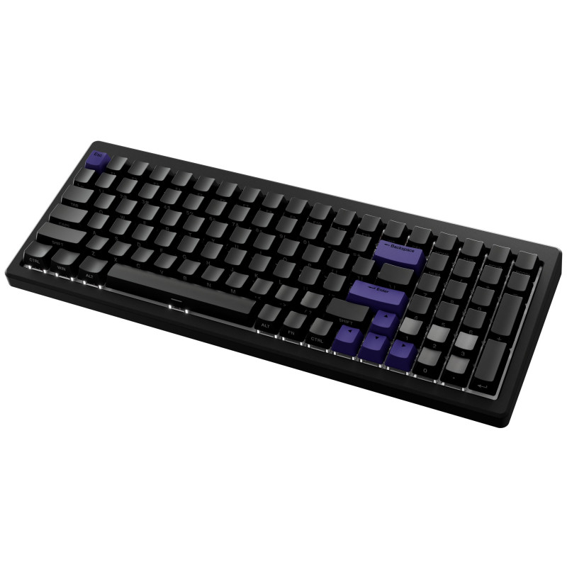 Ducky Cushion 98 Gaming-Tastatur, 96%, US-Layout (ANSI), Shush Green Switches – Mattschwarz