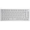 Glorious GMMK Pro White Ice 75% TKL Tastatur - Barebone, ISO-Layout, Silber