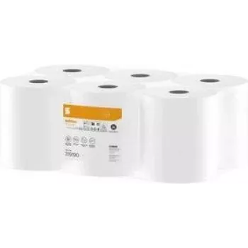 Satino by Wepa HiCycle Handtuchrolle, 2-lagig, 138 m, 100% Recycling, Hochweiß, Waffelprägung, 6er-Pack (319190)