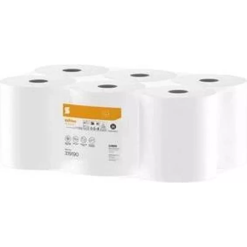 Satino by Wepa HiCycle Handtuchrolle, 2-lagig, 138 m, 100% Recycling, Hochweiß, Waffelprägung, 6er-Pack (319190)