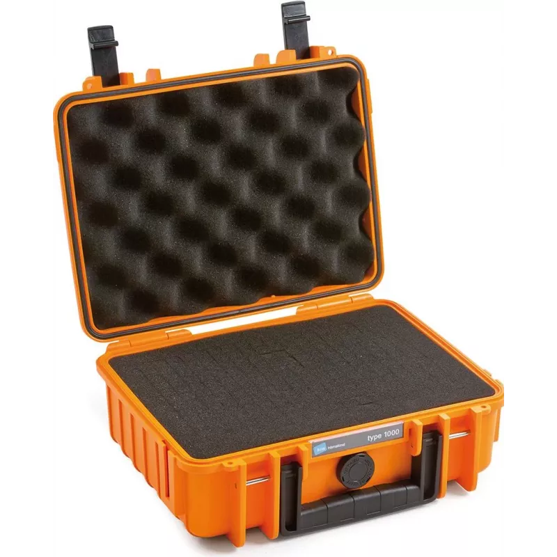 B&W 1000/O/SI Werkzeugkoffer, Orange, Polypropylen (PP), staubdicht, wasserdicht, 248,92 x 175,26 x 93,98 mm