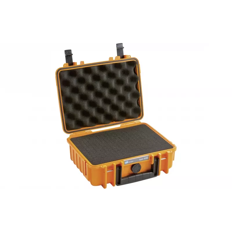 B&W 1000/O/SI Werkzeugkoffer, Orange, Polypropylen (PP), staubdicht, wasserdicht, 248,92 x 175,26 x 93,98 mm