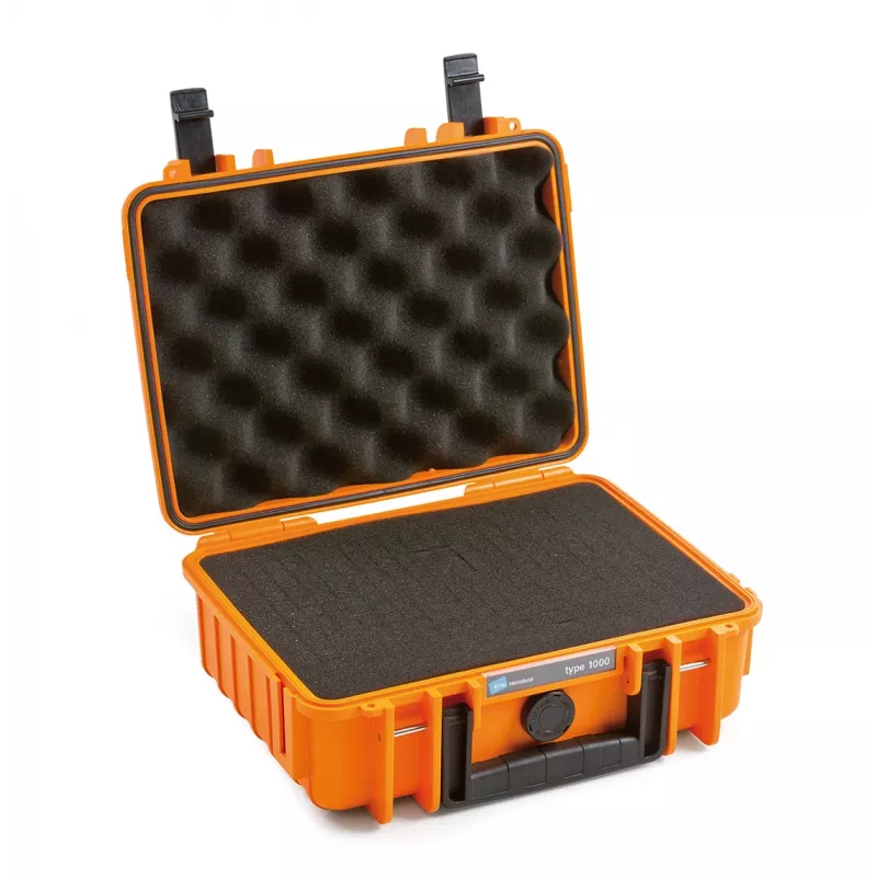 B&W 1000/O/SI Werkzeugkoffer, Orange, Polypropylen (PP), staubdicht, wasserdicht, 248,92 x 175,26 x 93,98 mm