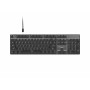 Natec Amberjack Kabelgebundene Tastatur, US-Layout, Lineare Hot-Swap-Switches, Weiße Hintergrundbeleuchtung, Anti-Ghosting, Makro-Aufzeichnung, Schwarz/Grau (NKL-2391)