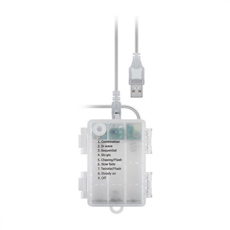 Goobay 300 LED-Lichtvorhang durchsichtig 2,5 m