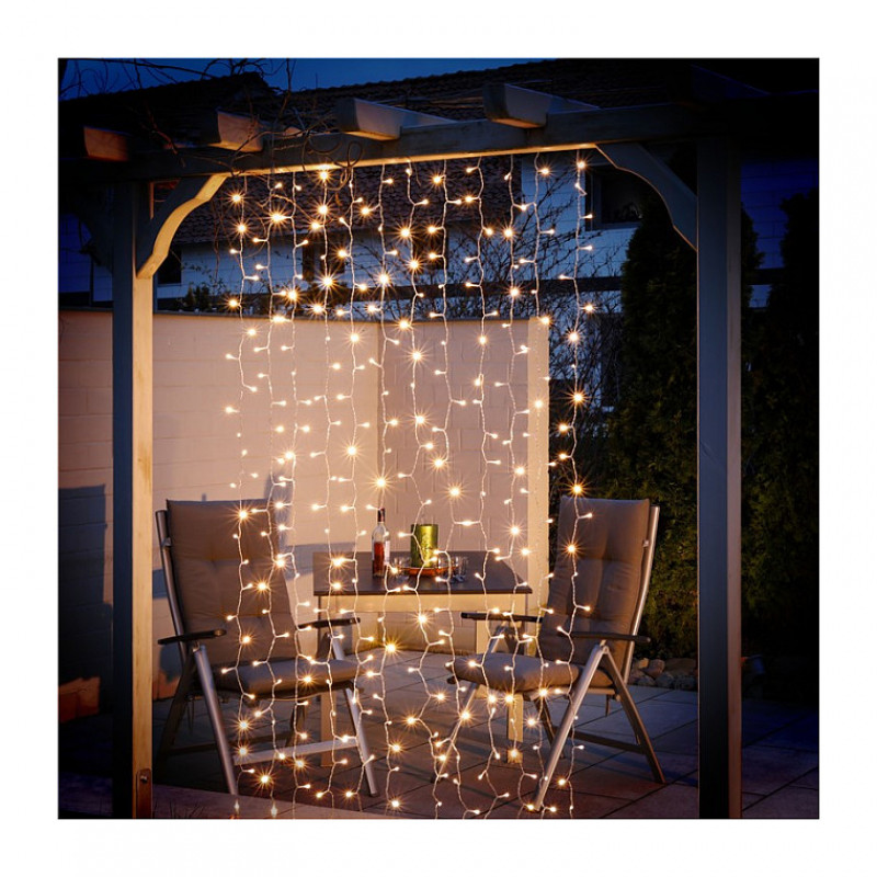 Goobay 300 LED-Lichtvorhang durchsichtig 2,5 m
